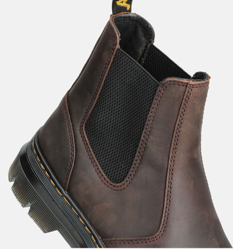 Dr. Martens Embury Leather Bottines Chelsea en Marron pour hommes (378039) - pour semelles orthop&eacute;diques
