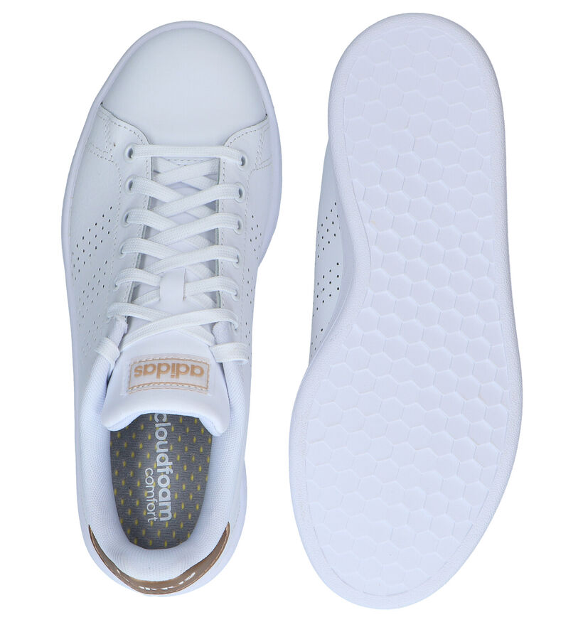 adidas Advantage Baskets en Blanc pour femmes (324526) - pour semelles orthopédiques