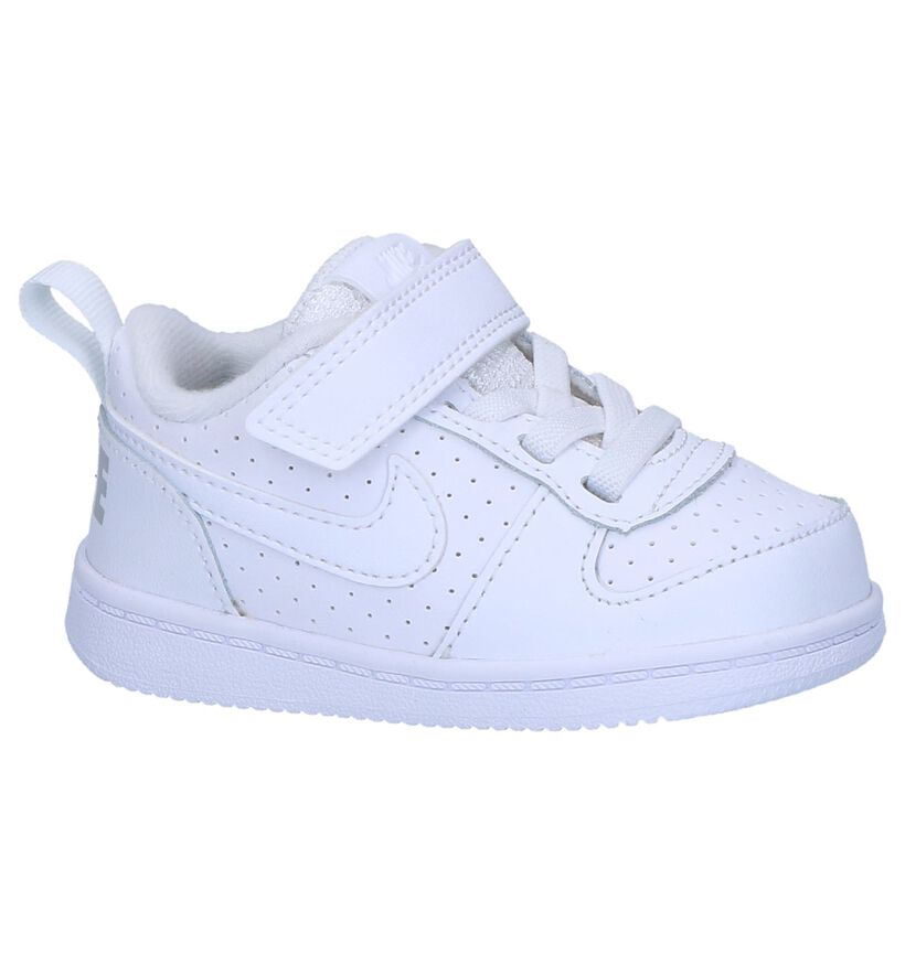 Nike Court Borough Witte Sneakers voor jongens, meisjes (322316)