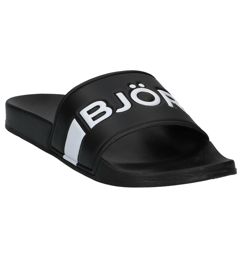 Bj&ouml;rn Borg Harper II Zwarte Badslippers in kunststof (305421)