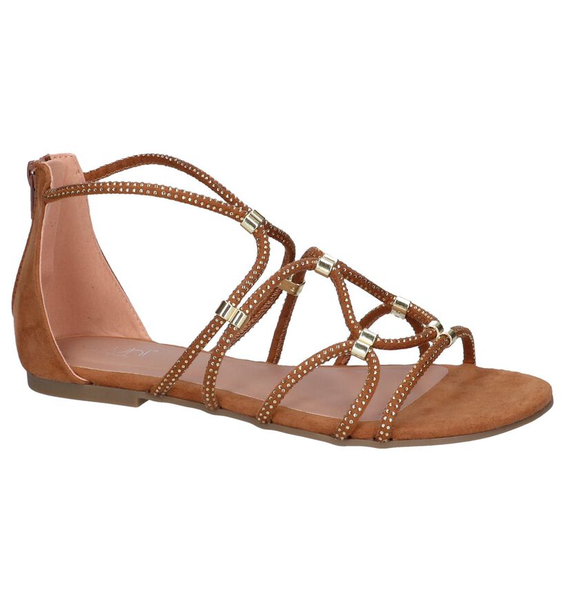 Cognac Sandalen Youh! Martis in stof (248931)