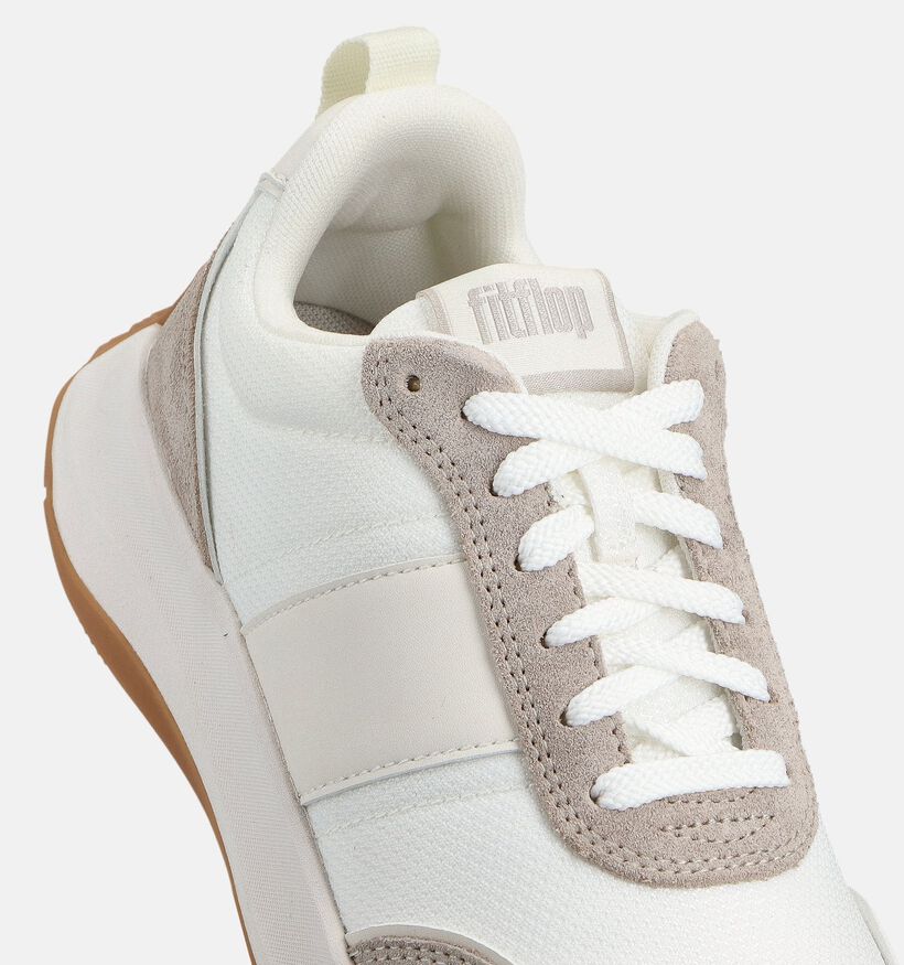 FitFlop Mode Flow Flatform Ecru Sneakers voor dames (361452) - geschikt voor steunzolen