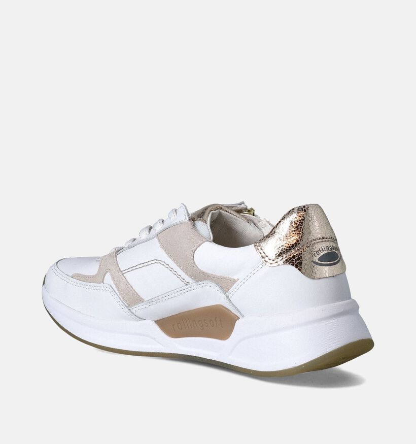 Gabor Rollingsoft Witte Veterschoenen voor dames (352069) - geschikt voor steunzolen