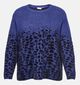 ONLY Carmakoma Ranni Blauwe Tricot trui voor dames (346448)