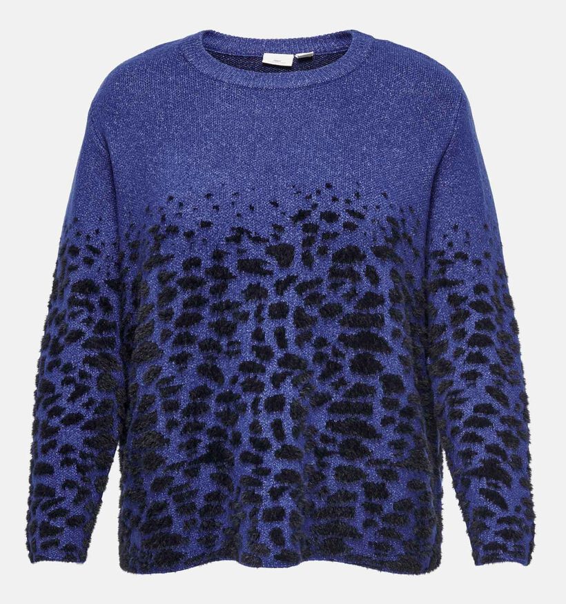 ONLY Carmakoma Ranni Blauwe Tricot trui voor dames (346448)