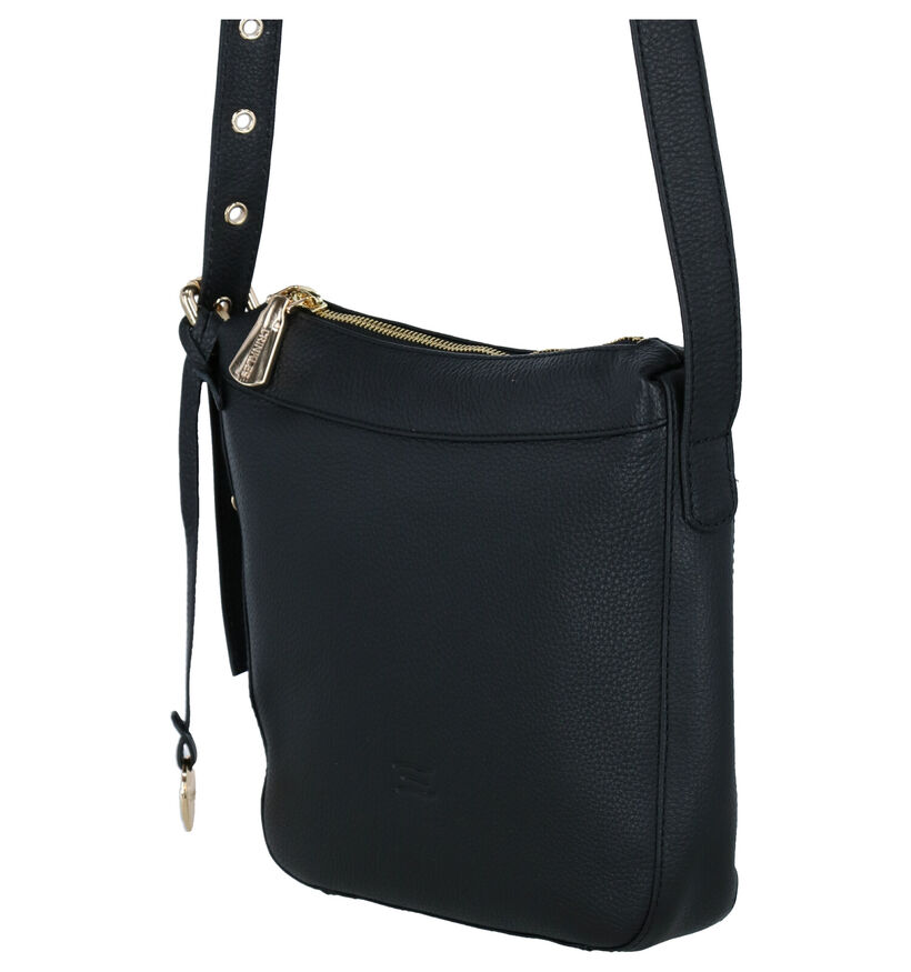 Crinkles Zwarte Crossbody Tas voor dames (324988)