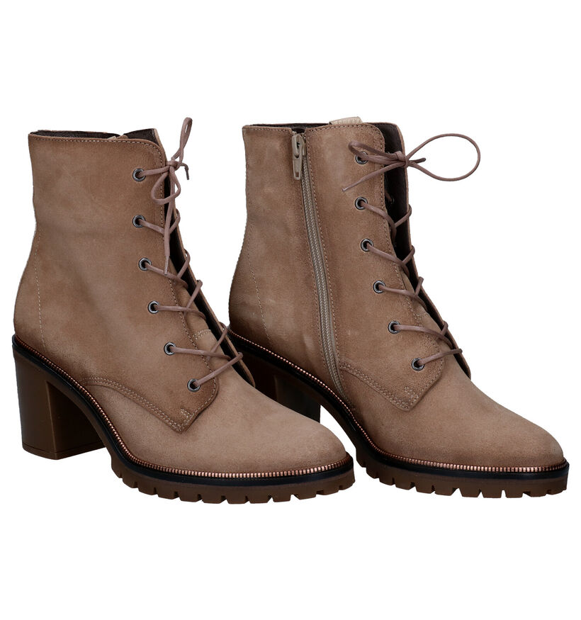 Softwaves Bottines à lacets en Taupe en daim (298172)
