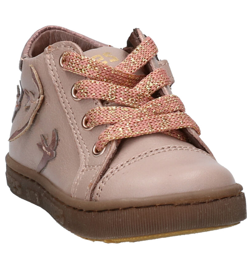 STONES and BONES Sual Chaussures en Blanc/Rose en cuir (267237)