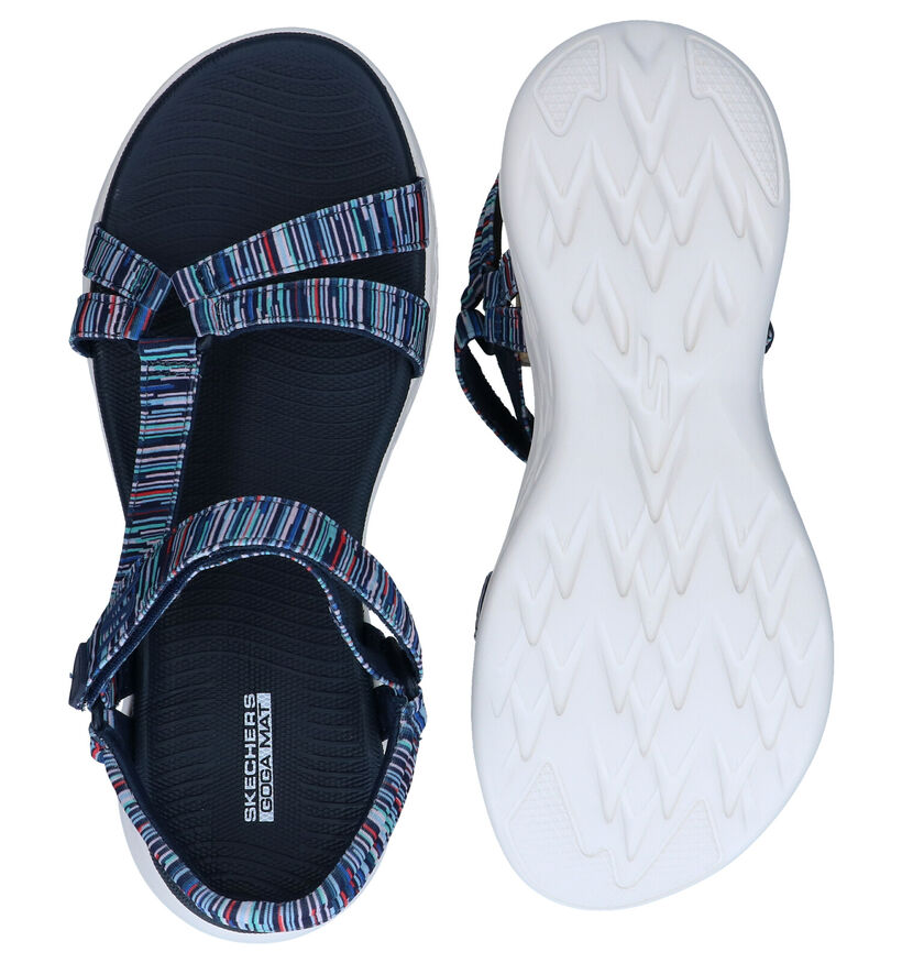 Skechers Blauwe Sandalen in stof (290290)