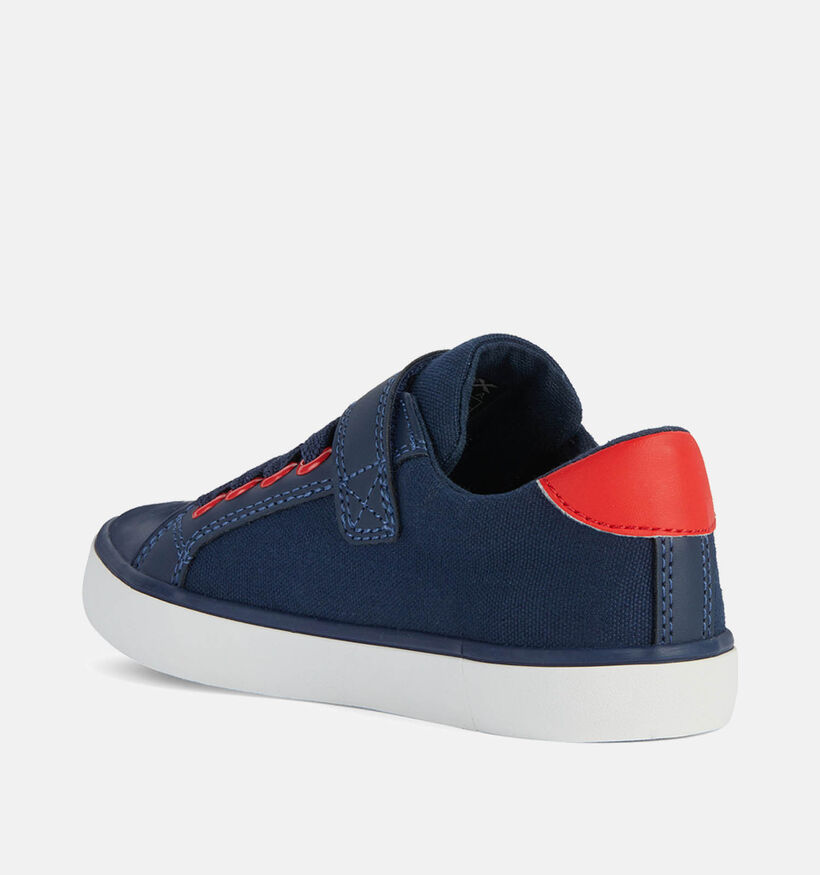 Geox Gisli Chaussures à scratch en Bleu pour garçons (351645) - pour semelles orthopédiques