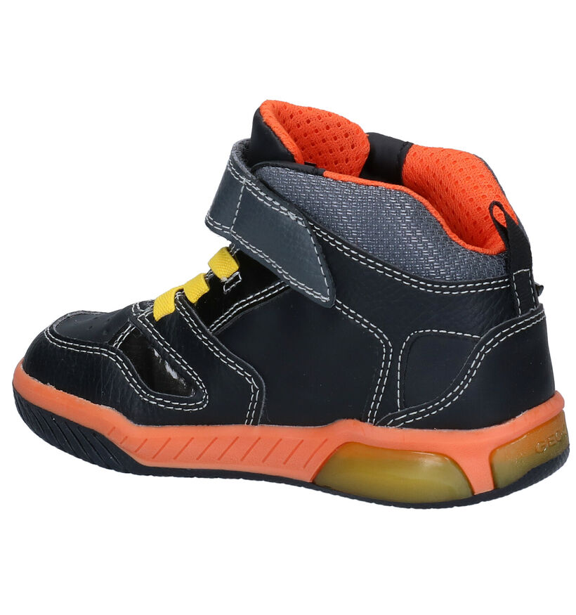 Geox Inek Zwarte Hoge Sneakers in kunstleer (288720)