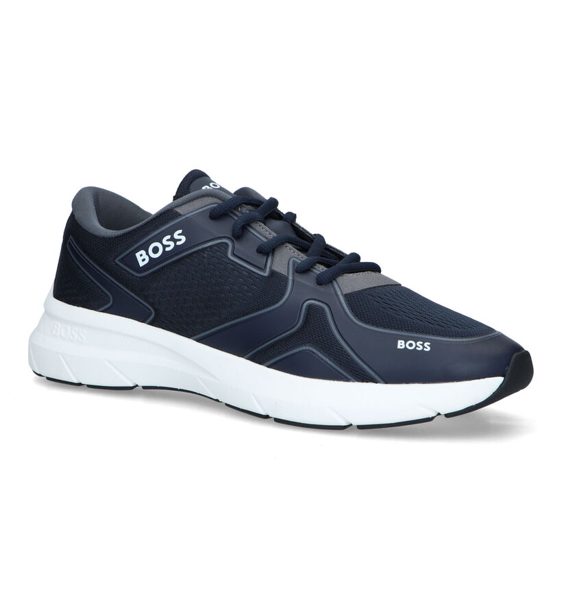 Boss Owen Runn Baskets en Bleu pour hommes (325666) - pour semelles orthopédiques