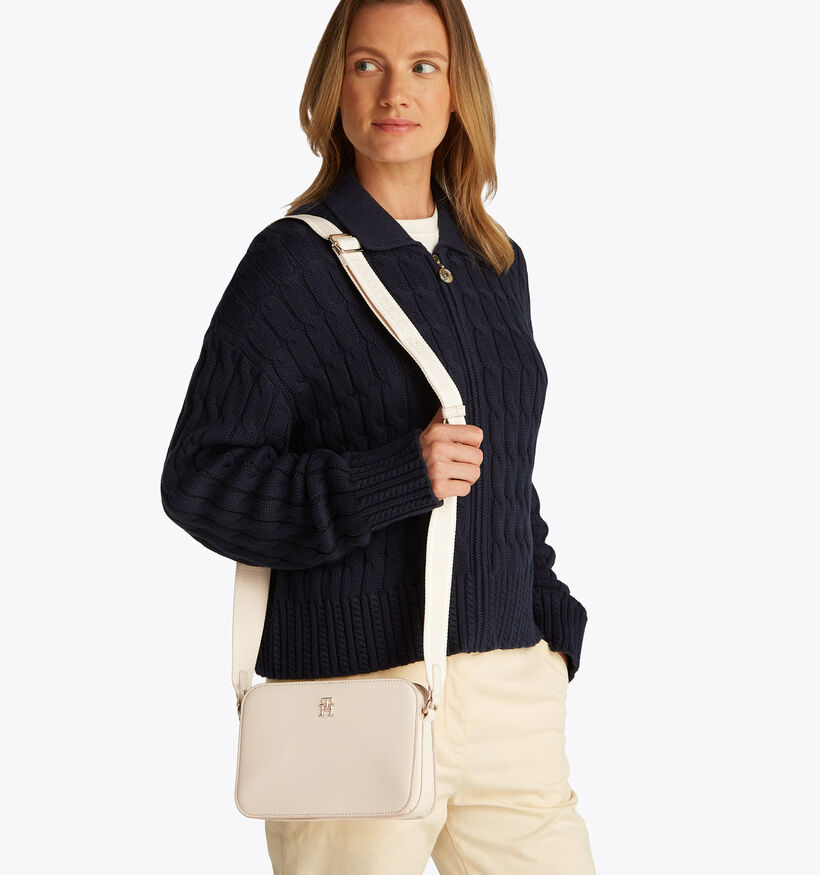 Tommy Hilfiger Logotape Camera Bag Beige Crossbodytas voor dames (352871)