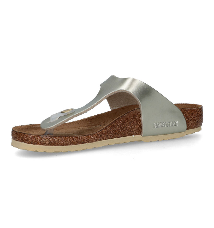 Birkenstock Gizeh Birko Flor Gouden Teenslippers voor meisjes (338077)