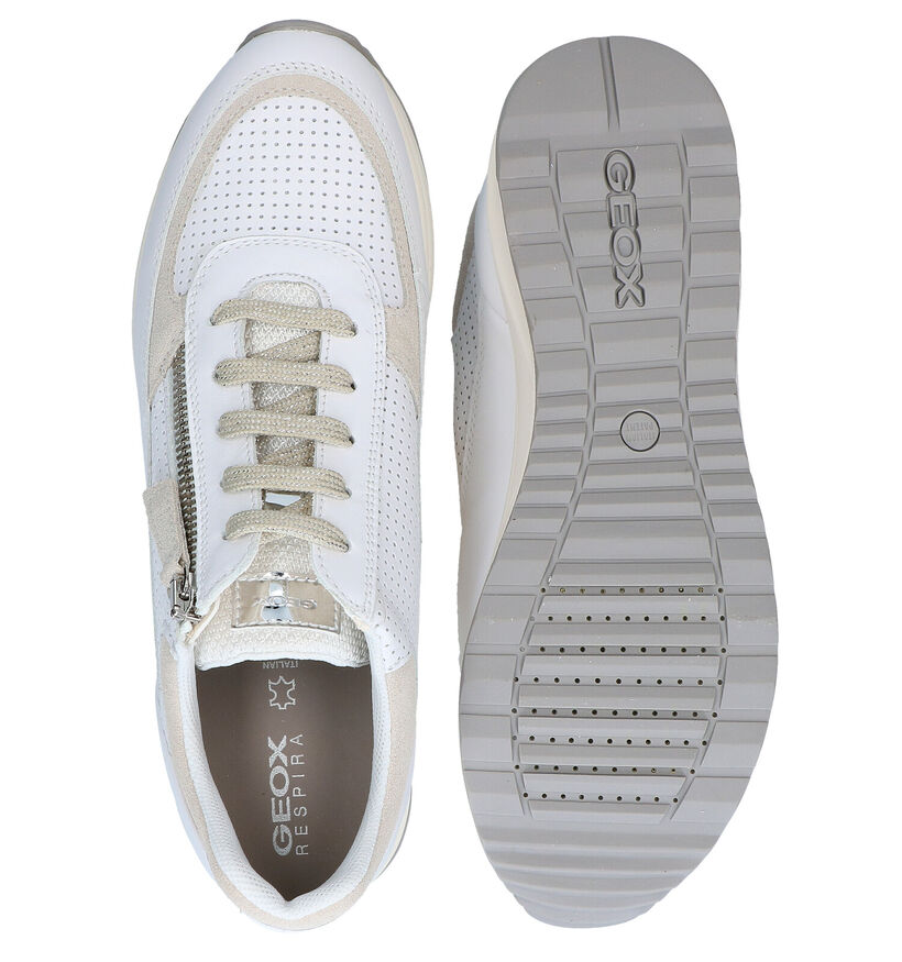Geox Airell Chaussures à lacets en Blanc en cuir (285578)