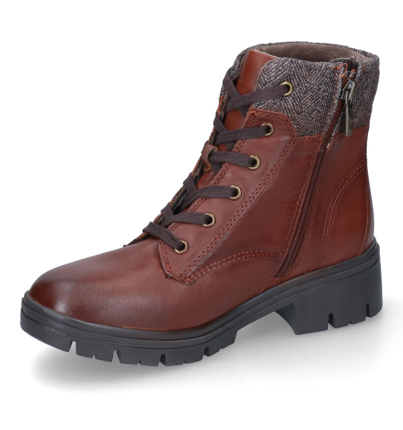 Tamaris Comfort Boots à lacets en Beige foncé en cuir (317988)