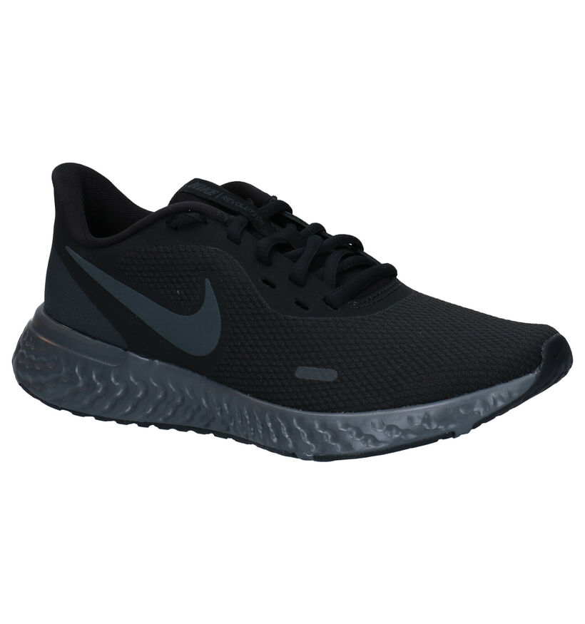 Nike Revolution 5 Zwarte Sneakers in kunstleer (290920)