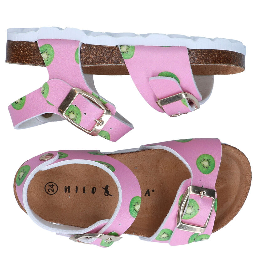 Milo & Mila Roze Sandalen in kunstleer (285169)