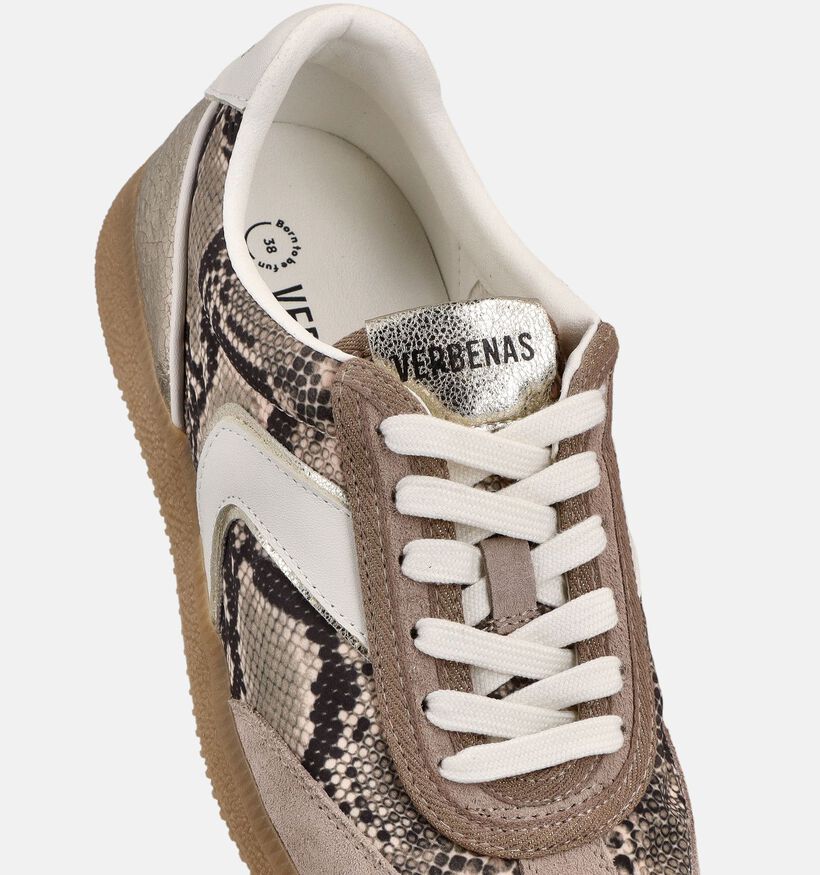 Verbenas Sound Senia Baskets casual en Taupe pour femmes (370174) - pour semelles orthop&eacute;diques