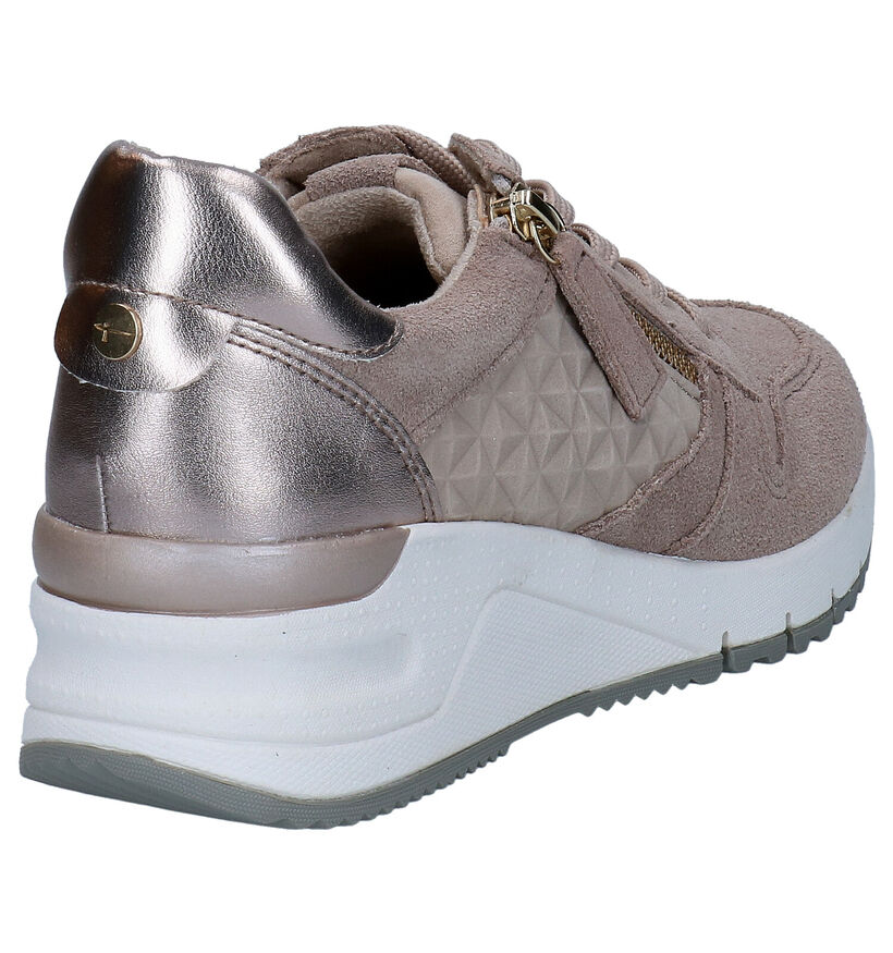 Tamaris Taupe Veterschoenen in nubuck (286295)