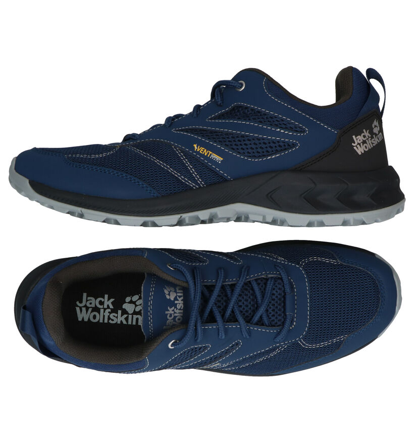 Jack Wolfskin Woodland Blauwe Wandelschoenen in kunstleer (288124)