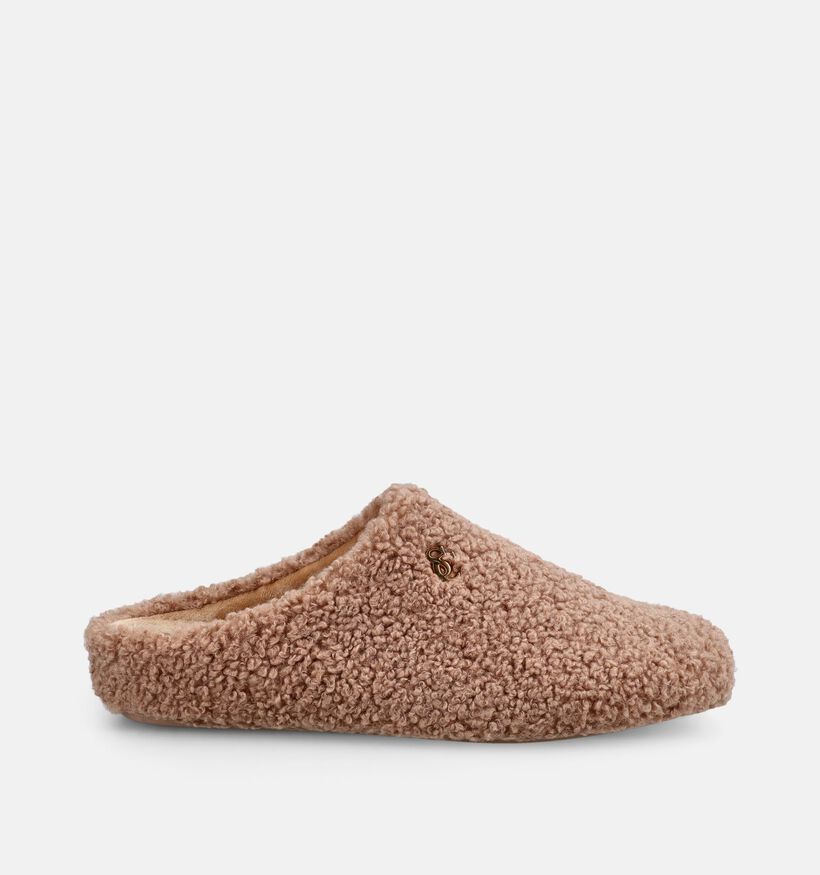 Scapa Bruine Teddy Pantoffels voor dames (380850) - geschikt voor steunzolen