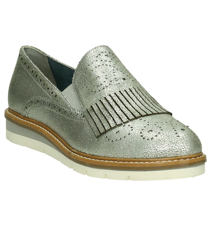 Tamaris Chaussures slip-on en Argent en cuir (189694)