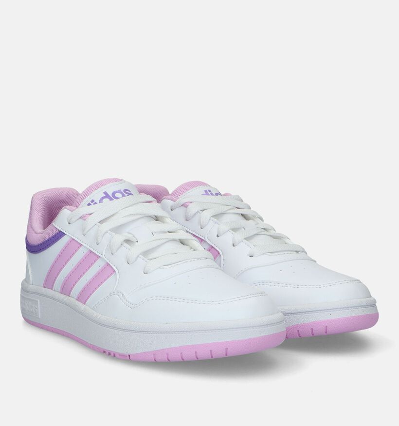 adidas Hoops 3.0 Witte Sneakers voor meisjes (326928) - geschikt voor steunzolen