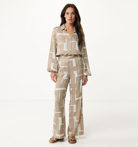 Mexx Bruine Wijde broek voor dames (353211)