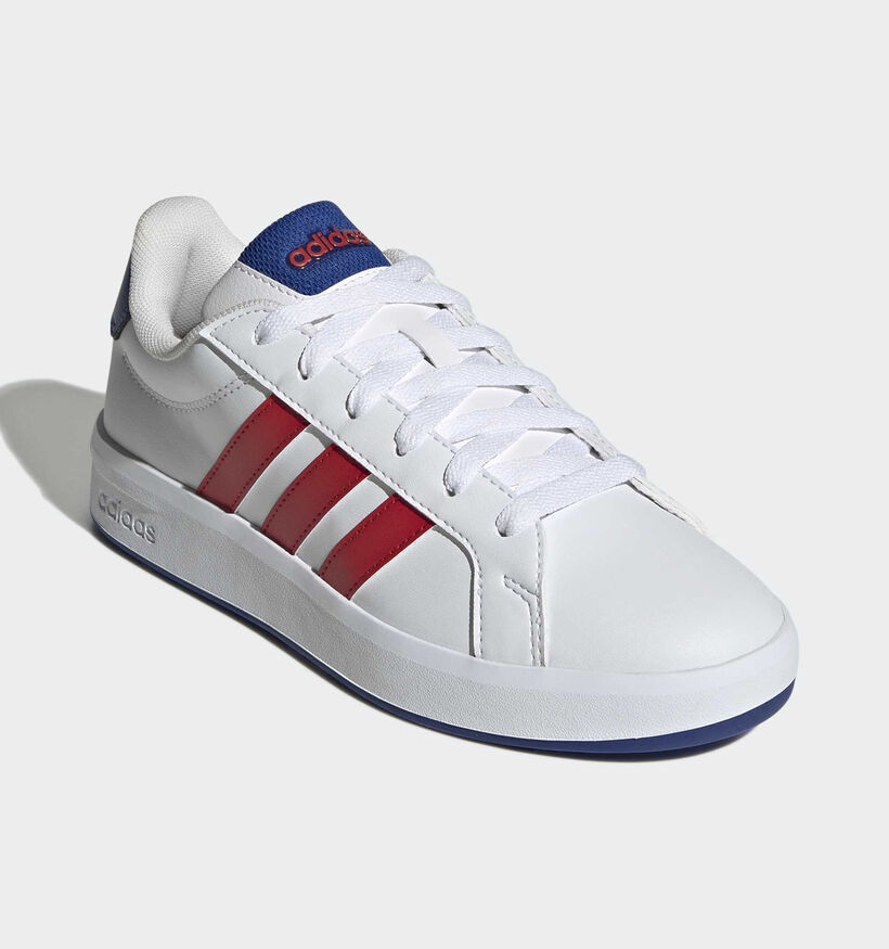 adidas Grand Court 3.0 Witte/Rode Sneakers voor jongens (375391)