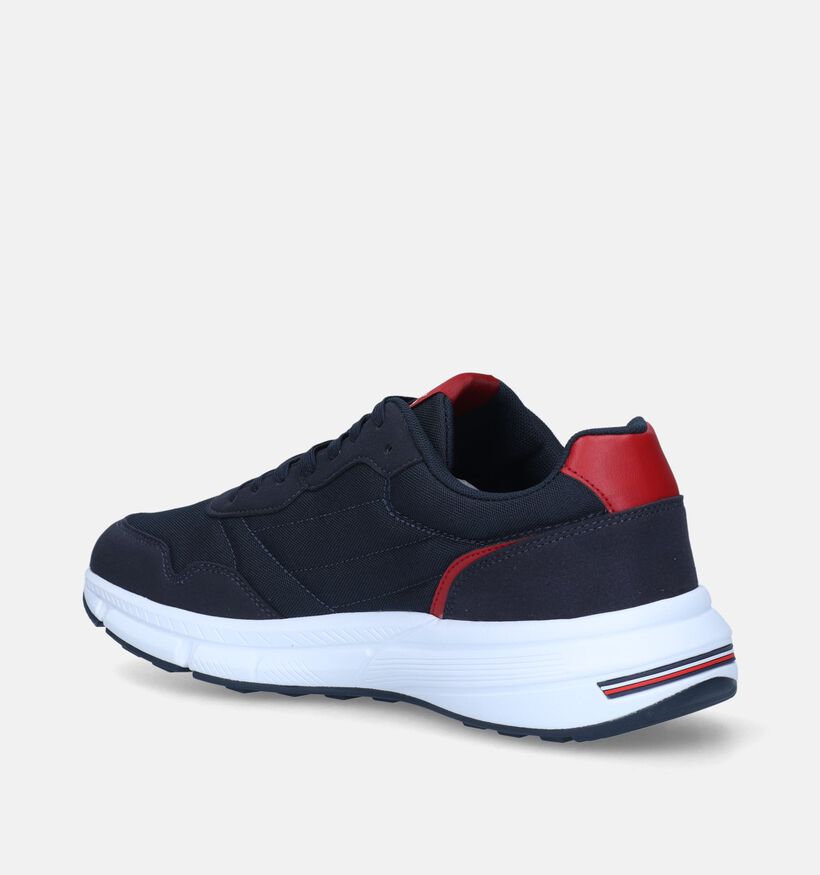 Tommy Hilfiger Faston Mix Ess Blauwe Veterschoenen voor heren (342747) - geschikt voor steunzolen