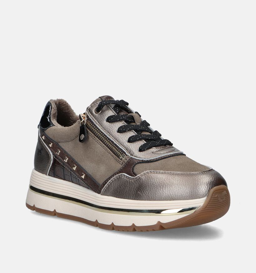 Mustang Taupe Sneakers voor dames (347279)