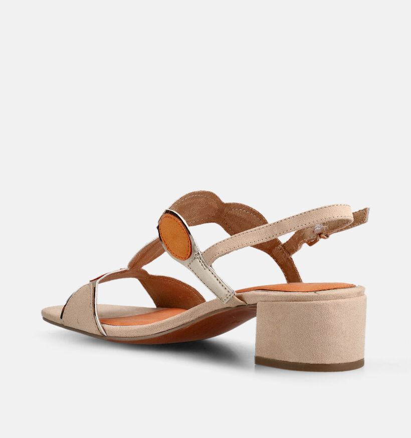 Marco Tozzi Sandales &agrave; talons en Beige pour femmes (371857)