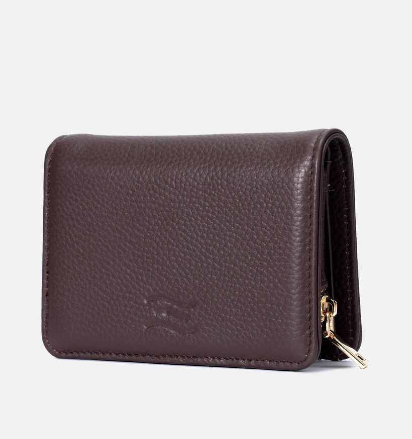 Crinkles Porte-monnaie zippé en Marron pour femmes (365769)