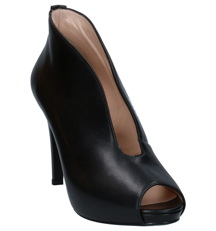 NeroGiardini Zwarte Peeptoe Pumps in leer (292535)