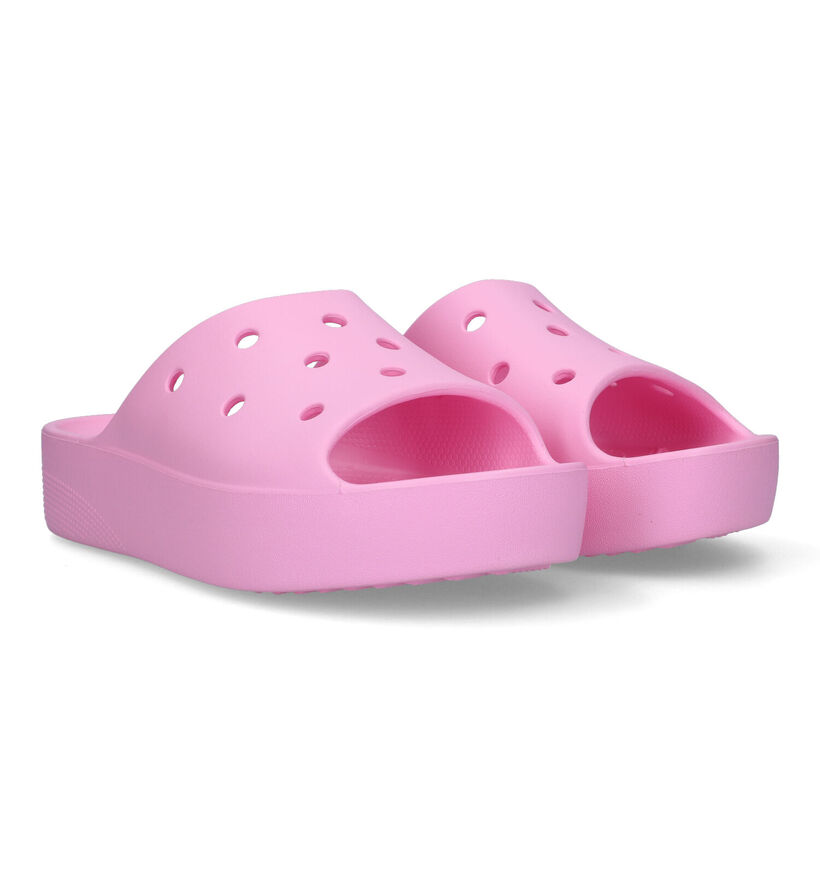 Crocs Classic Platform Nu-pieds en Rose pour femmes (322211)