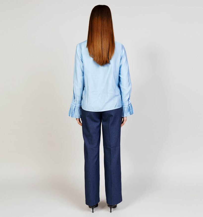Vero Moda Plissi Lichtblauwe Blouse voor dames (366129)