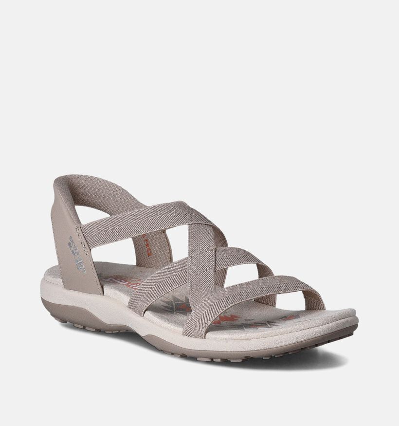 Skechers Reggae Slim Stretch Flex Taupe Sandalen voor dames (354746)