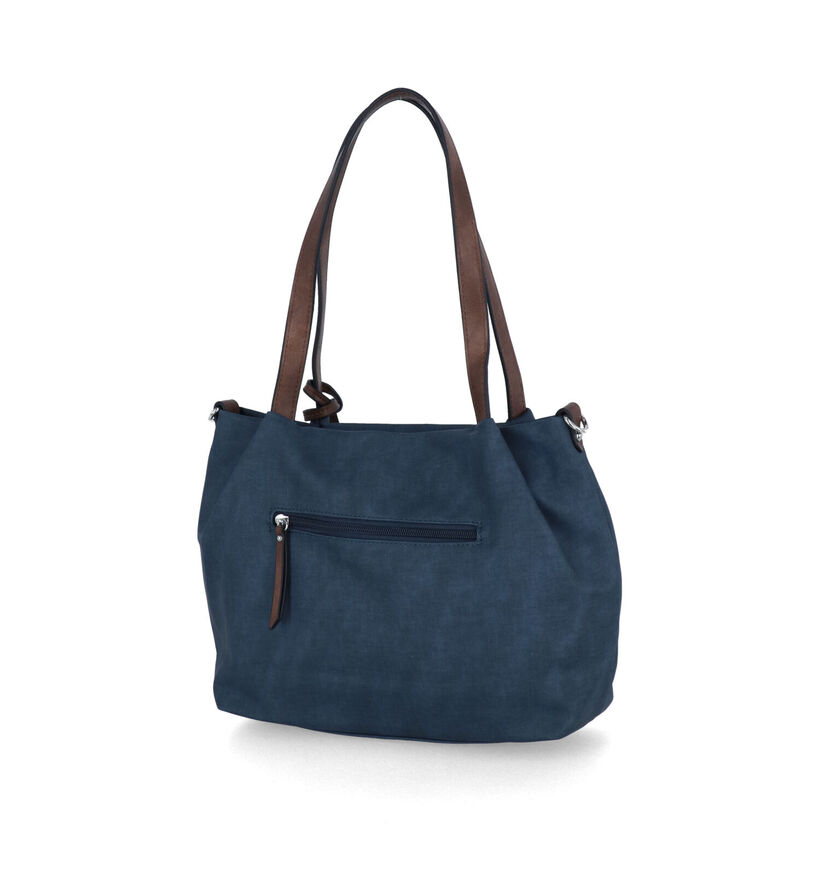 Emily & Noah Elke Blauwe Shopper tas met rits voor dames (340657)