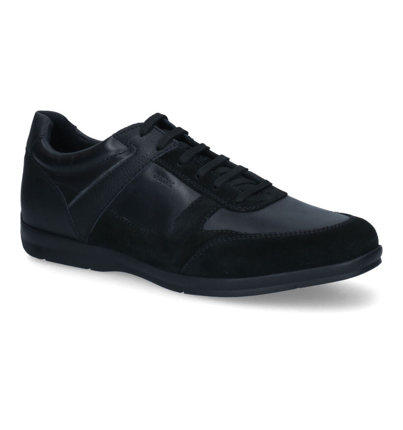 Geox Adrien Zwarte Lage Schoenen in kunstleer (315627)