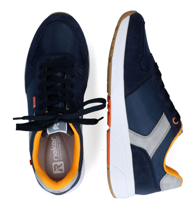 Rieker Blauwe Sneakers in daim (306929)