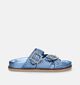 Inuovo Blauwe Metallic slippers voor dames (341523)