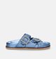 Inuovo Blauwe Metallic Slippers voor dames (341523)