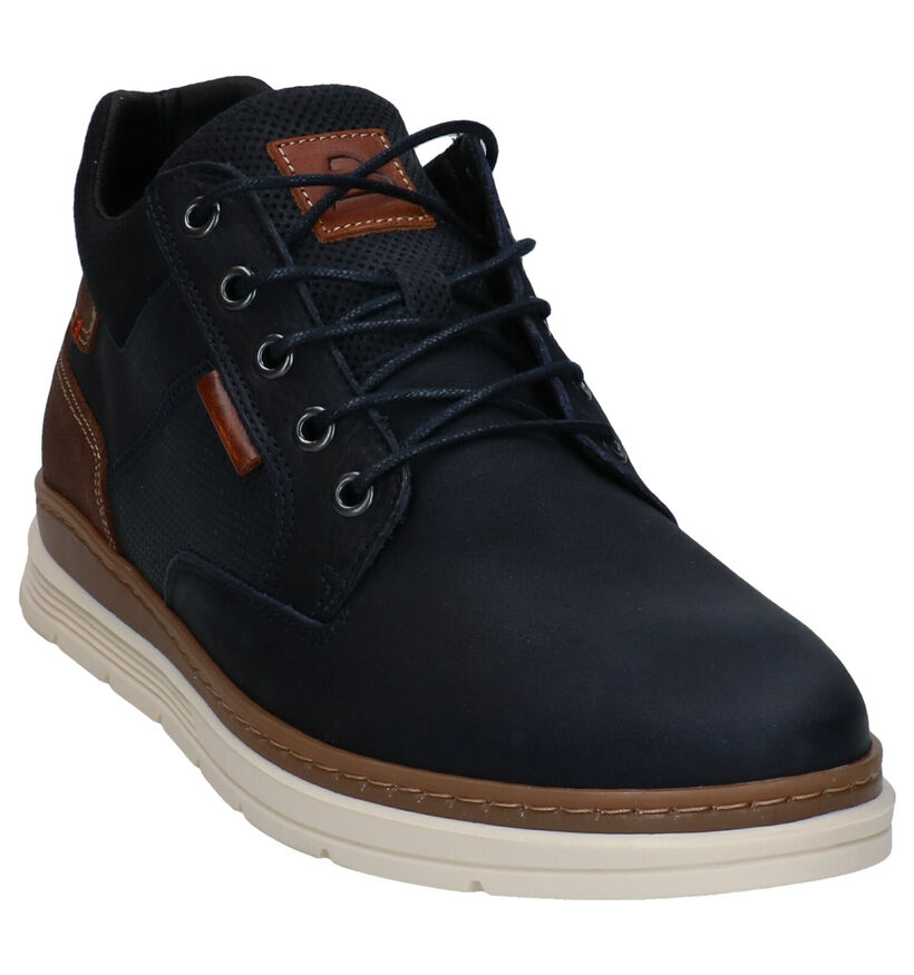Bullboxer Blauwe Hoge Schoenen in leer (296424)