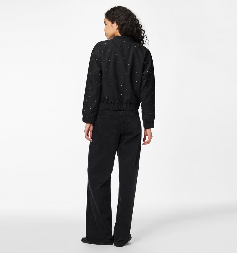 Pieces Rinnie Zwarte Bomber jas voor dames (348366)