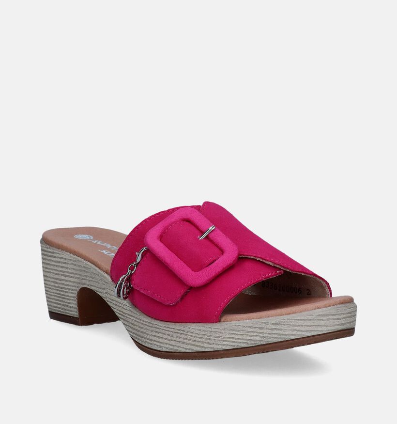 Remonte Nu-pieds à talons en Rose fuchsia pour femmes (339254)