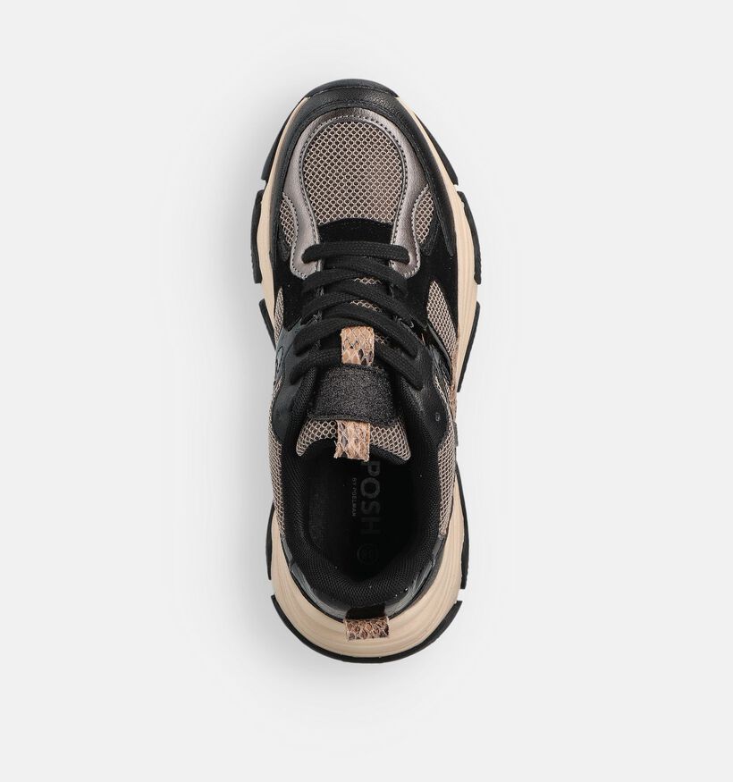 Poelman Baskets casual en Noir pour femmes (361276) - pour semelles orthopédiques