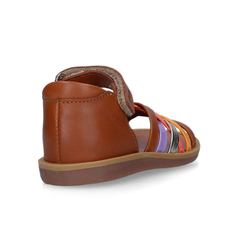 Pom d'Api Poppy Lux Sandales en Cognac pour filles (322870)