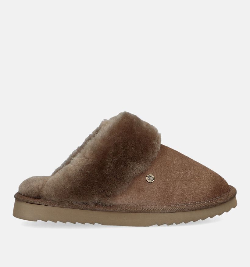 Warmbat Flurry Pantoufles en laine en Taupe pour femmes (329907)