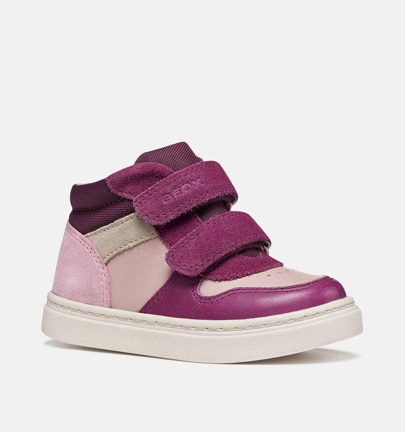 Geox Nashik Girl Roze/Paarse Boots met Velcro voor meisjes (377766) - geschikt voor steunzolen
